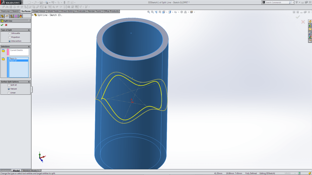 Split Line Selection