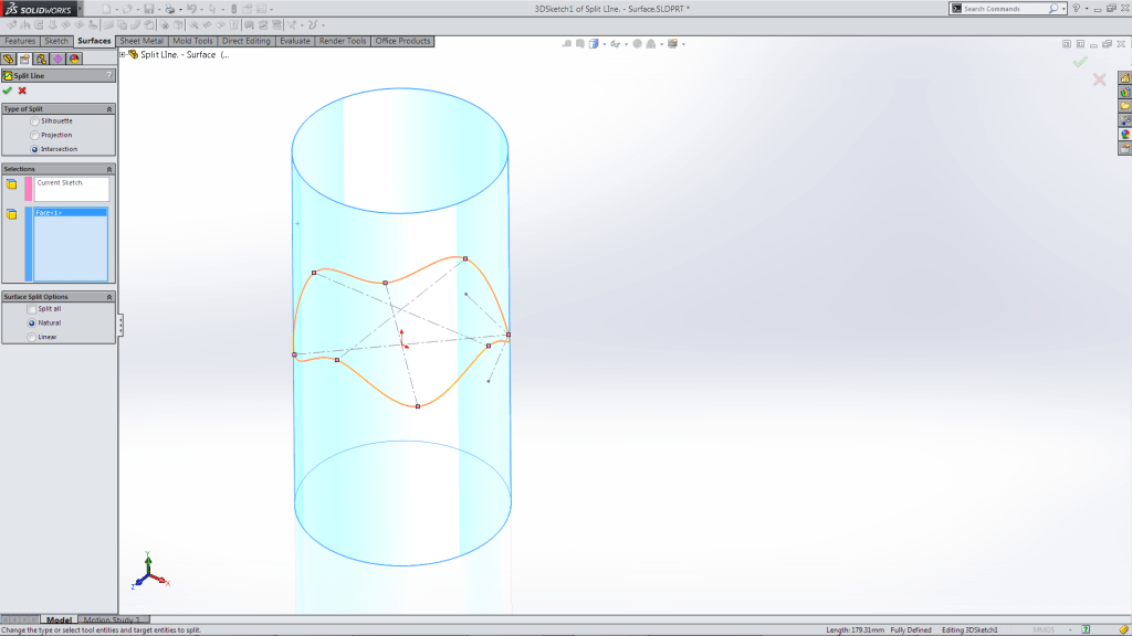 Split Line - Surface