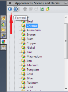 Forward Back Task Pane