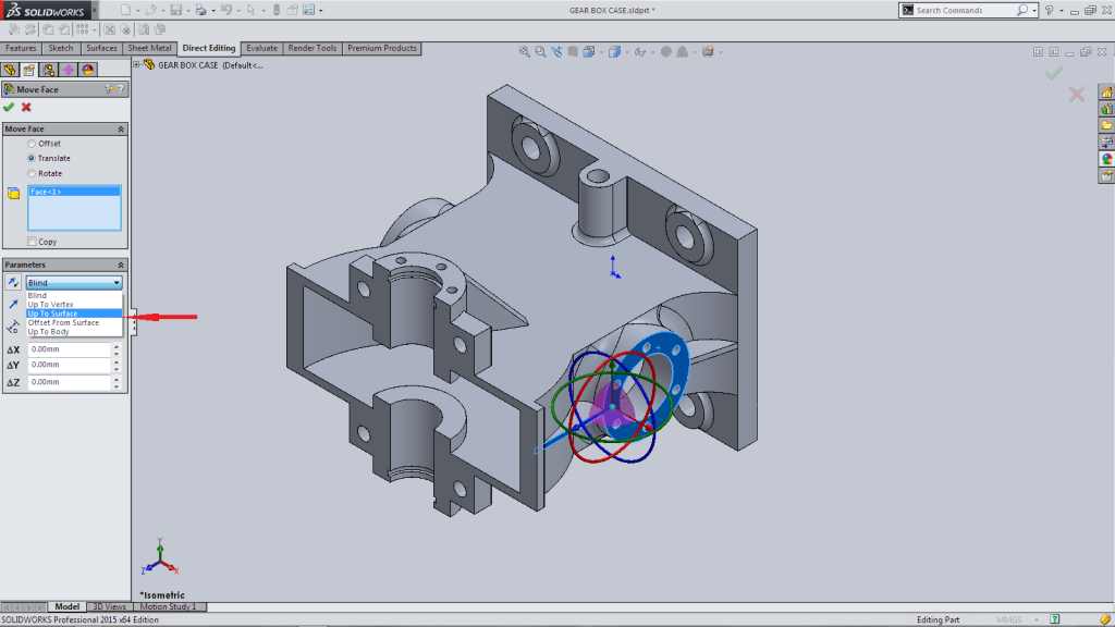 Move Face Parameters Up to Surface