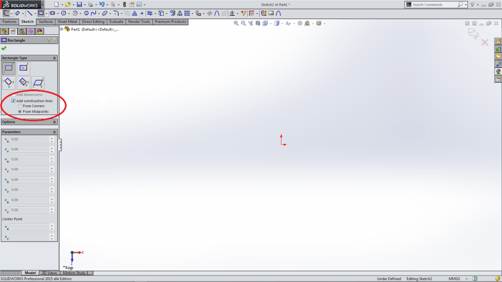 Rectangle Construction Lines