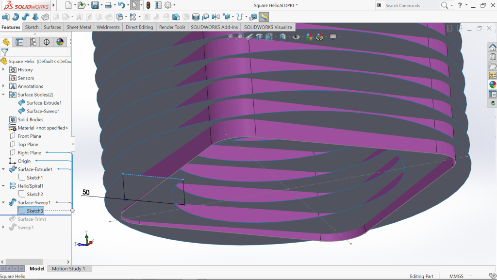 Solid Sweep SOLIDWORKS – Fun with Helix’s and Sweep’s #SOLIDWORKS – Michael Lord